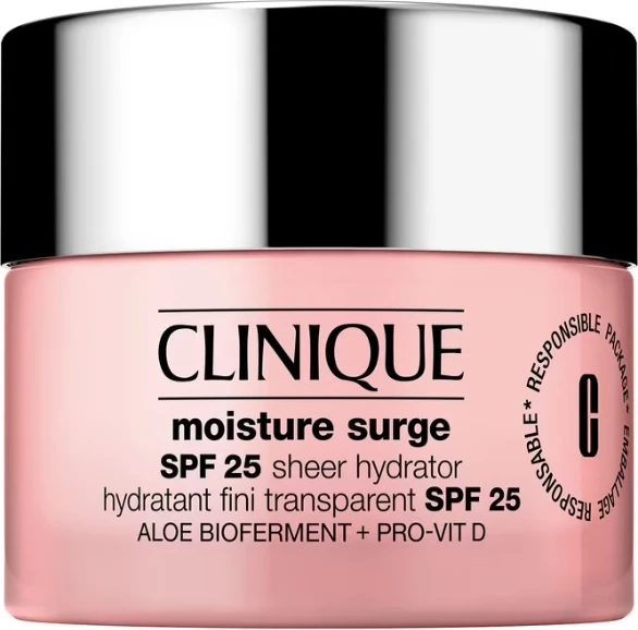 Krem hidratues për fytyrë për femra Clinique Moisture Surge SPF25 Sheer Hydrator, 30ml