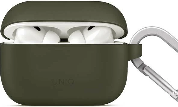 Mbështjellës UNIQ Vencer për AirPods Pro 2, me karabiner, e gjelbër