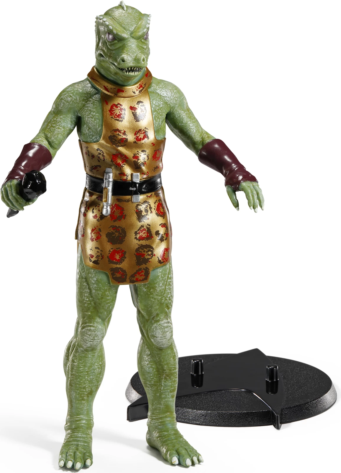 Figurë koleksionuese NOBLE COLLECTION Bendyfigs Gorn 19 cm me stendë dhe armë