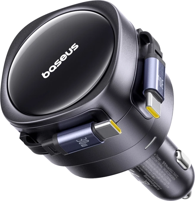 Karikues veture Baseus Enjoyment Max me 2 kabllo USB-C, 60W, Zi