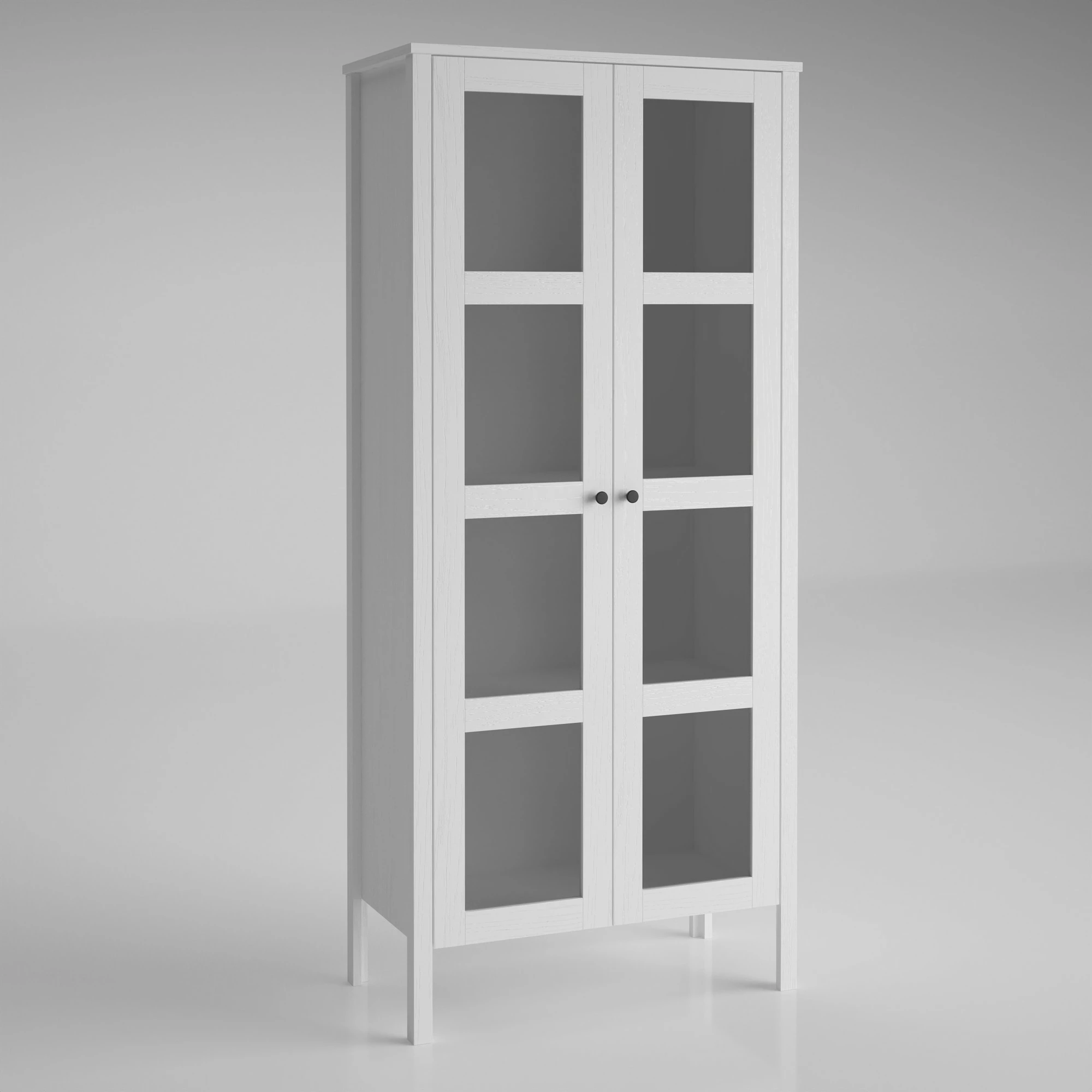 Raft librash Hanah Home, FRN-10032, ngjyrë druri dhe e bardhë