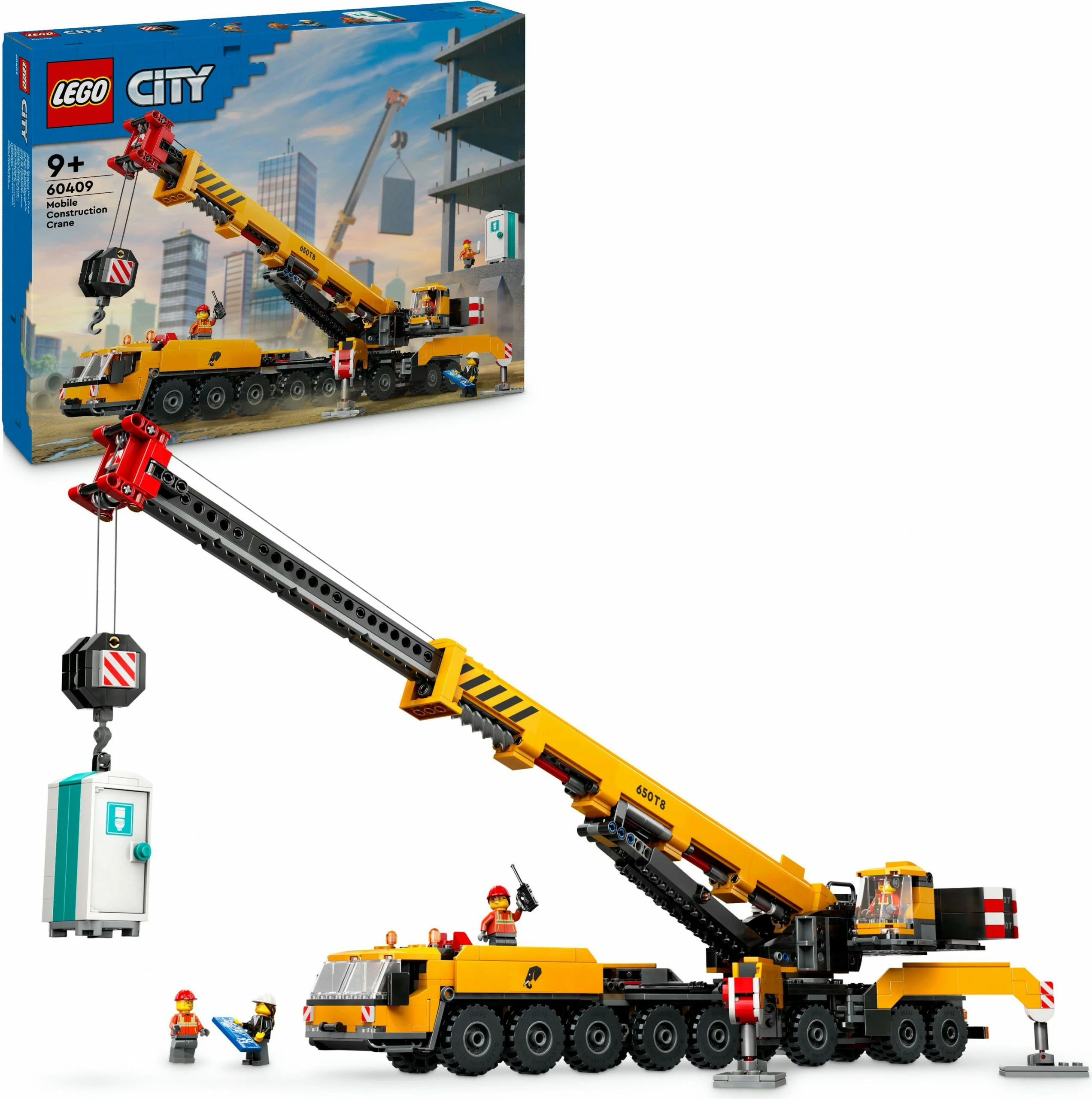 Set ndërtimi LEGO City 60409 vinç ndërtimi mobil, shumëngjyrësh