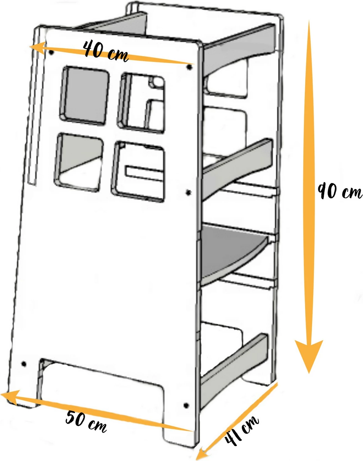 Kullë edukative për fëmijë, ngjyrë kafe, Hanah Home