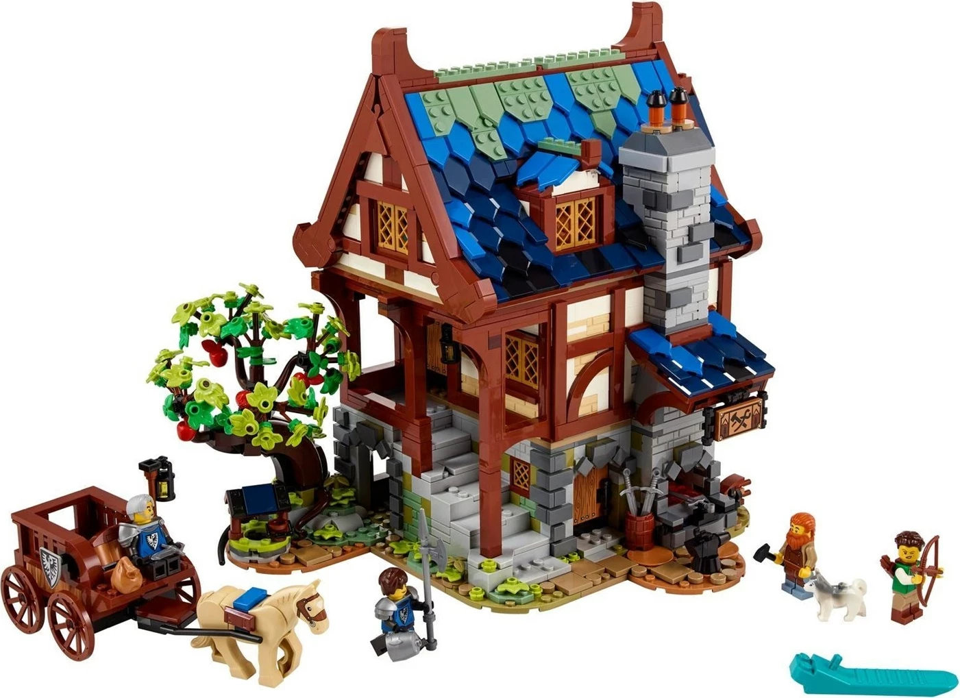 Set LEGO IDEAS 21325 Medieval Blacksmith, 4 minifigura