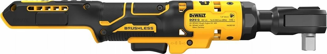 Çelës rachete me bateri DeWALT DCF512N 18V XR, 1/2\", 95Nm, brushless, verdhë/zi, BODY (pa bateri/karikues)