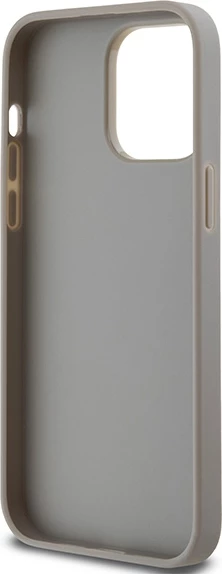 Mbështjellës DKNY Mono Stripe & Metal Logo për iPhone 14 Pro, bezhë