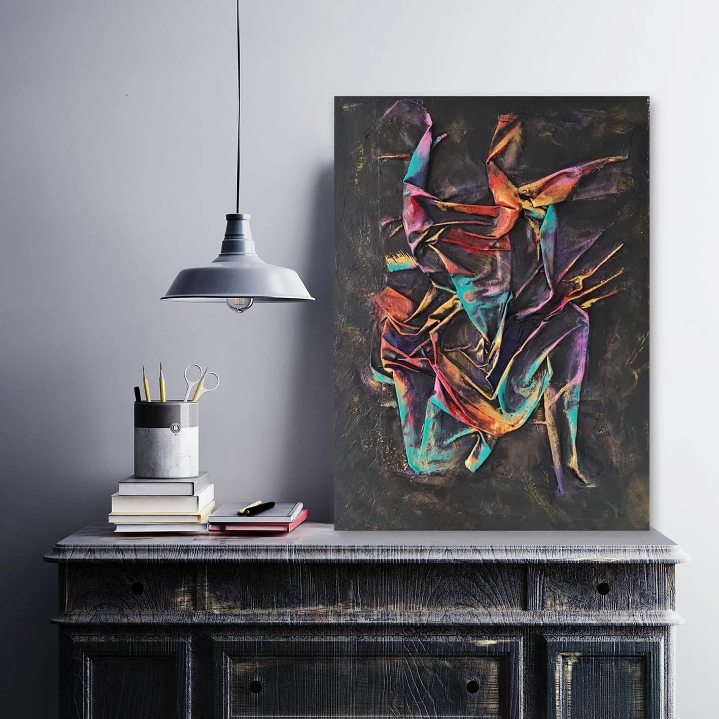 Pikturë dekorative me vaj, Wallity, OPL9758 - 70100, shumëngjyrëshe, 70x100cm