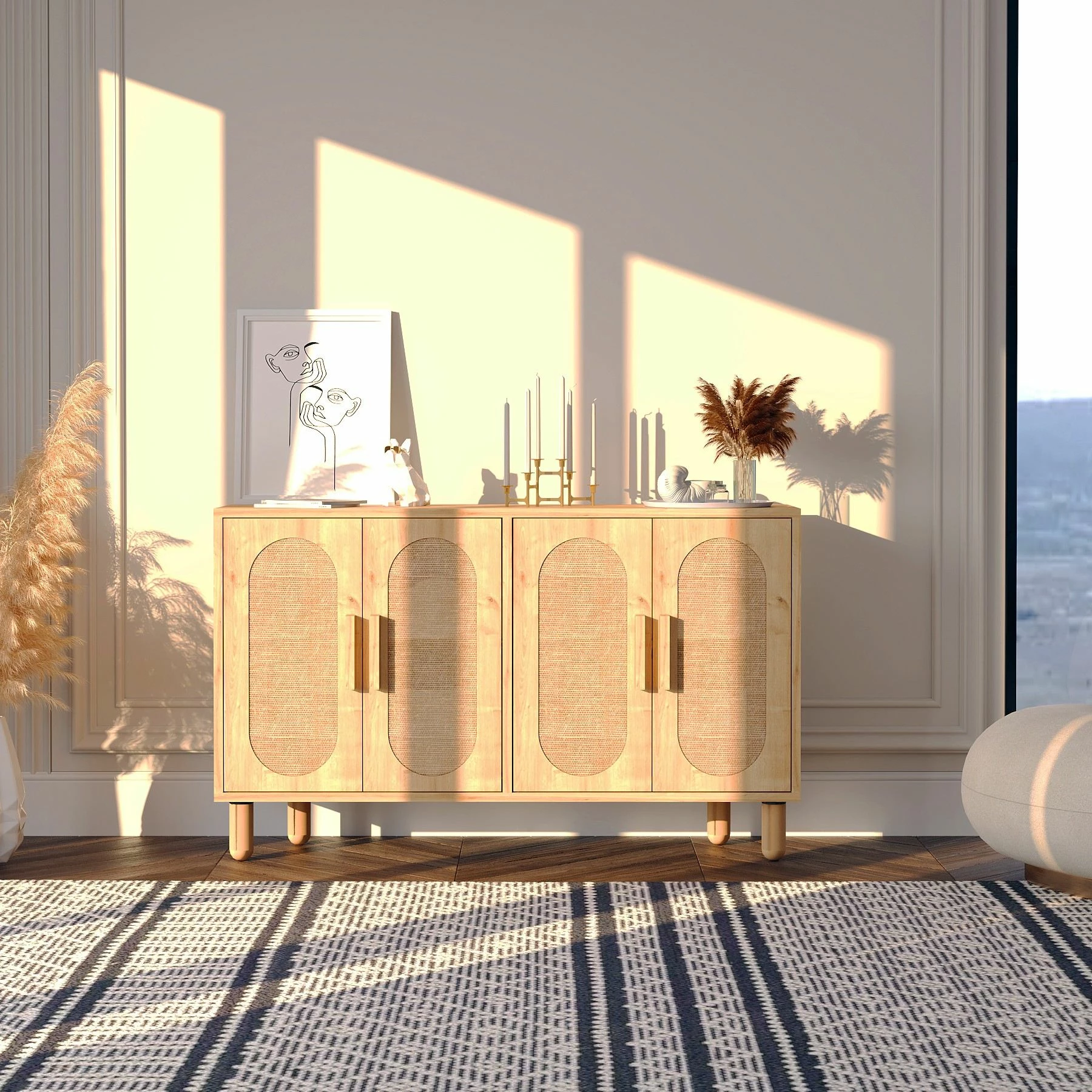 Konsol Skye Decor, ngjyrë lisi Sapphire, Vera