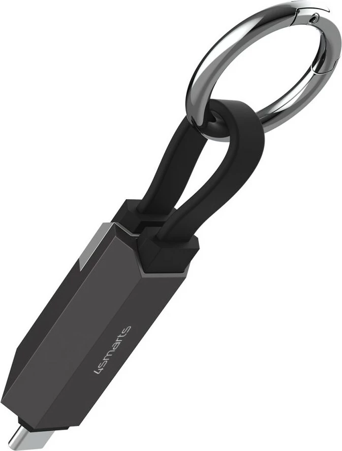 Kabllo USB C 4smarts 548240, USB4 Gen 3x2, 0.14m, 240W, slot TF, e zezë/grafit