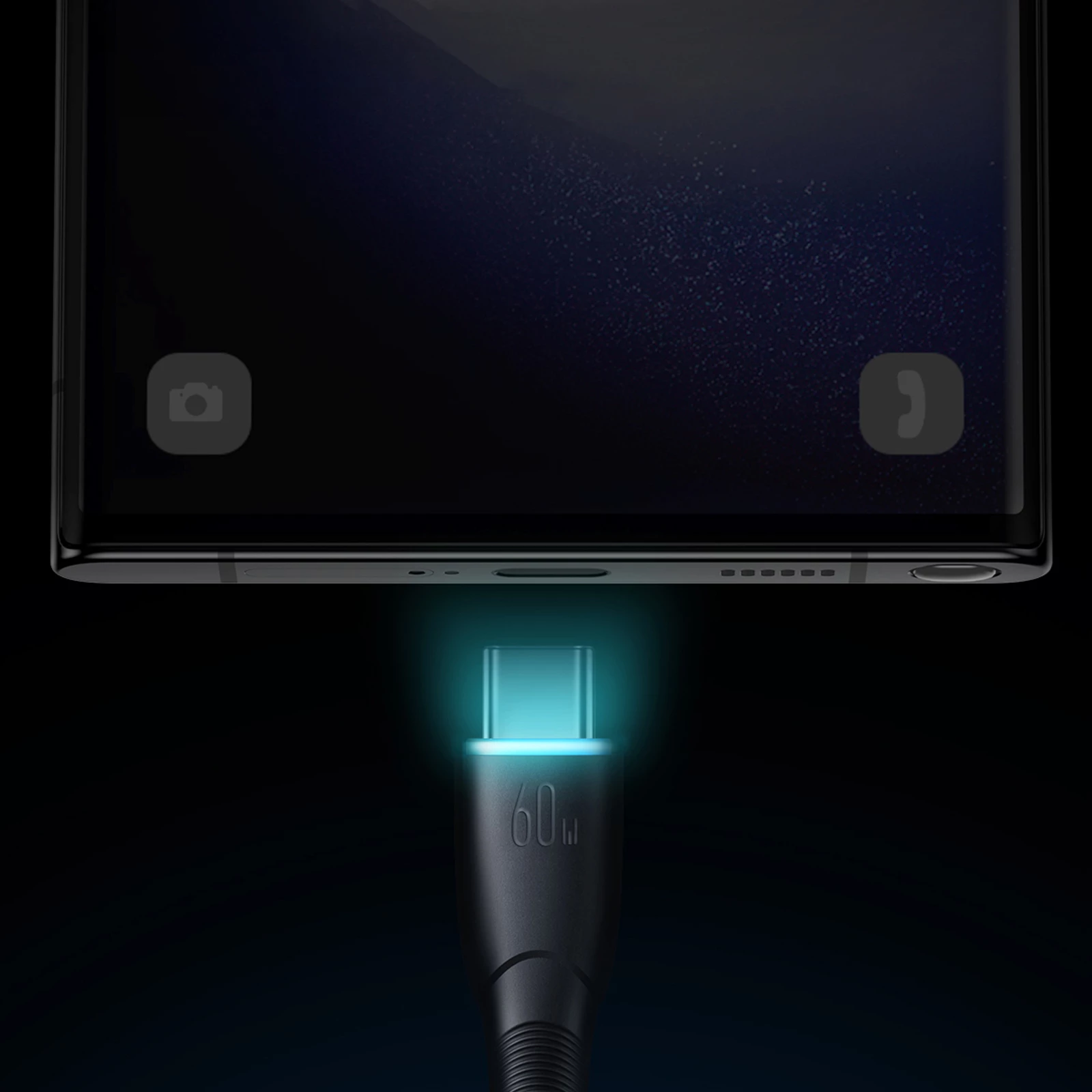 Kabllo USB-C në USB-C Joyroom Starry Series SA32-CC3, 1m, 60W, e zezë
