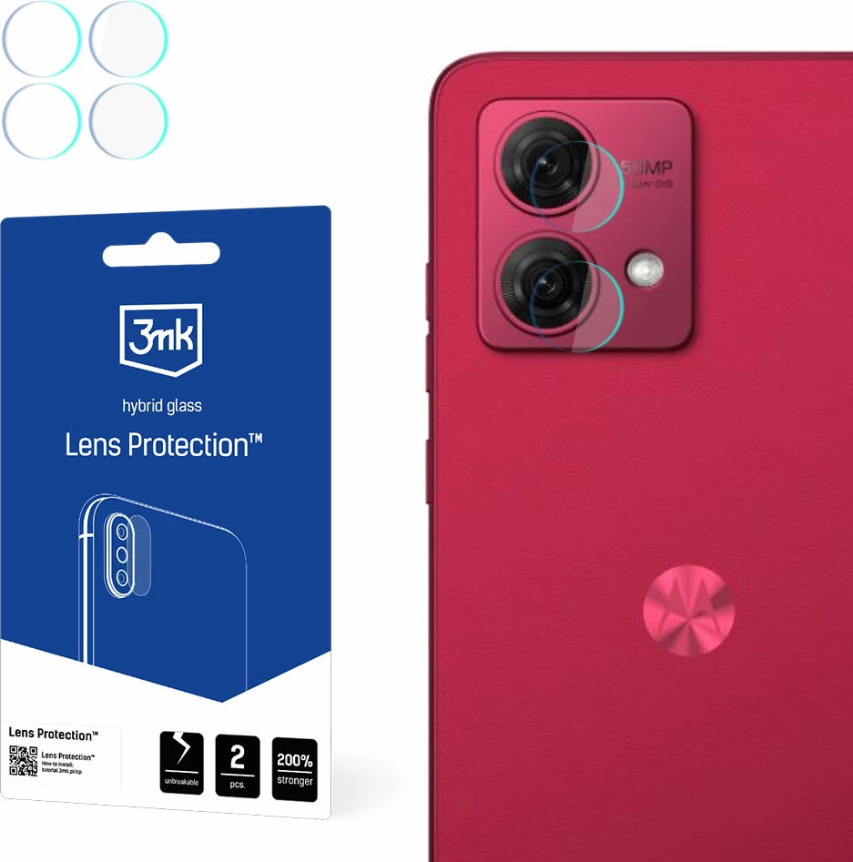 Mbrojtës xhami për kamera 3mk Protection, për Motorola Moto G84 5G, 2 copë
