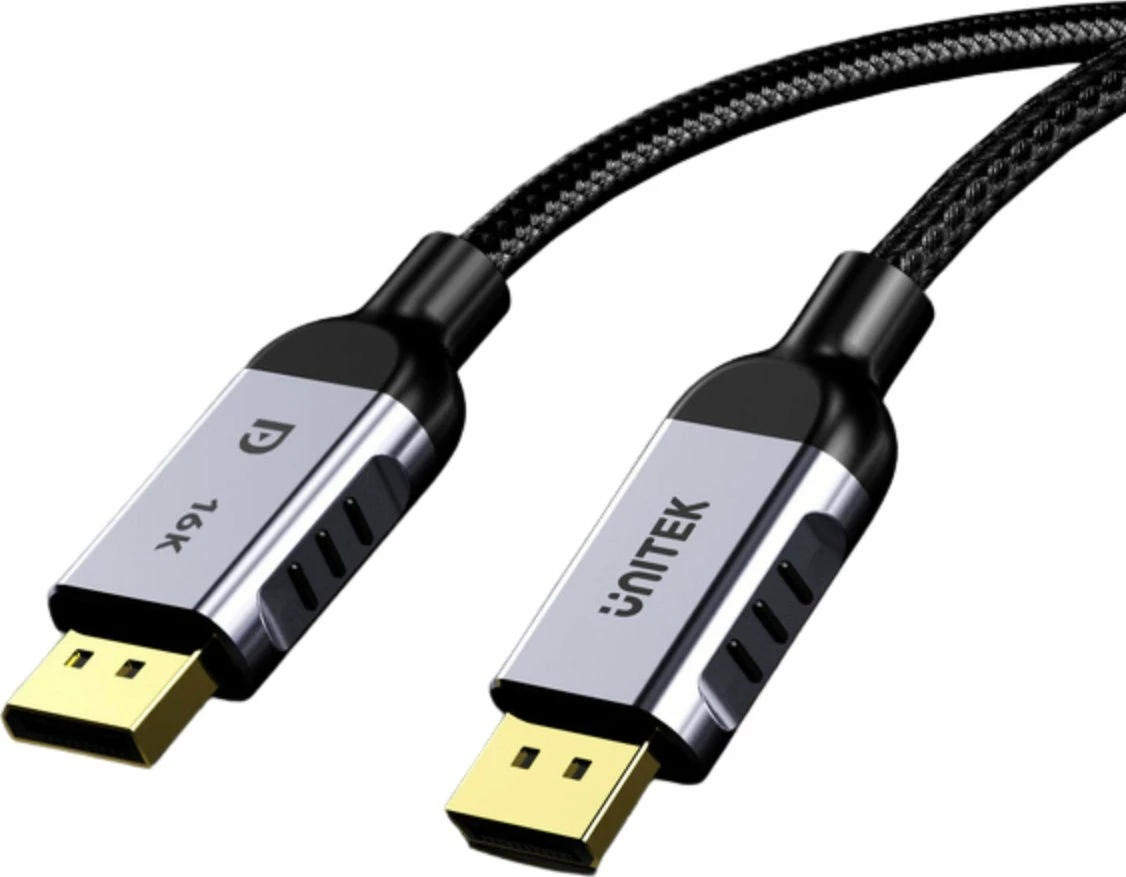 Kabllo DisplayPort Unitek C1626GY01-3M 3m DP 2.1 80Gbps 16K/8K e zezë