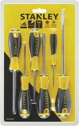 Set kaçavidash Stanley Essential STHT0-60208, 6 copë, verdhë/zi