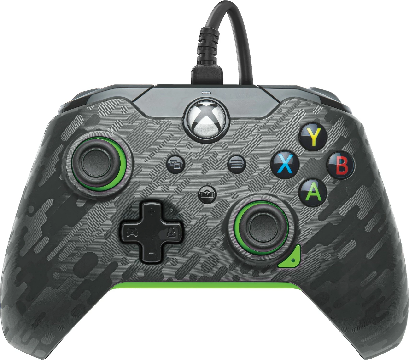 Gamepad PDP Neon Carbon, Xbox, Windows 10/11, Wired, USB, Karbon, Gjelbër