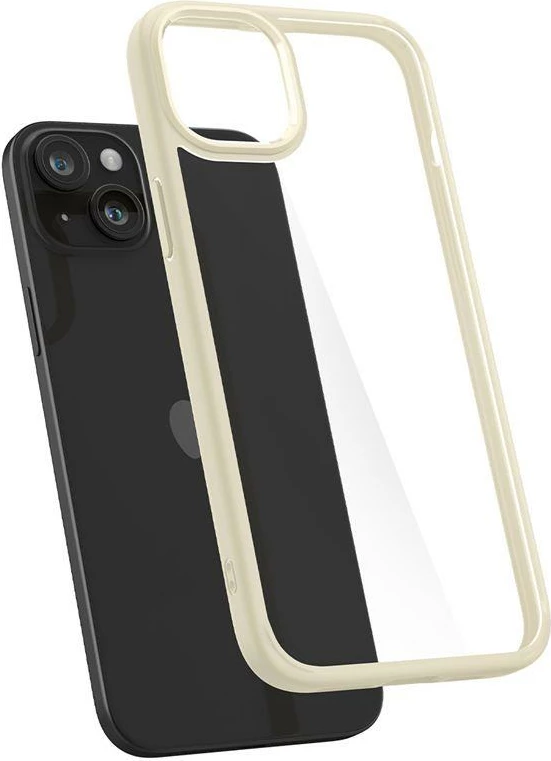 Mbështjellës Spigen Ultra Hybrid për iPhone 15 Plus, bezhë
