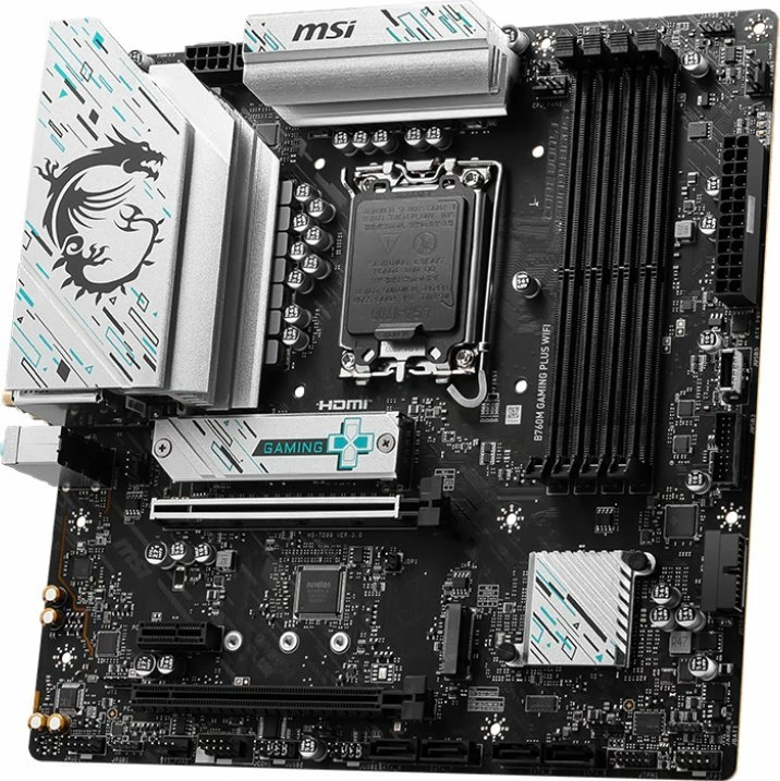 Pllakë amë MSI B760M GAMING PLUS WIFI, Micro ATX, DDR5 (deri 256GB), Wi‑Fi 6E, LAN 2.5GbE