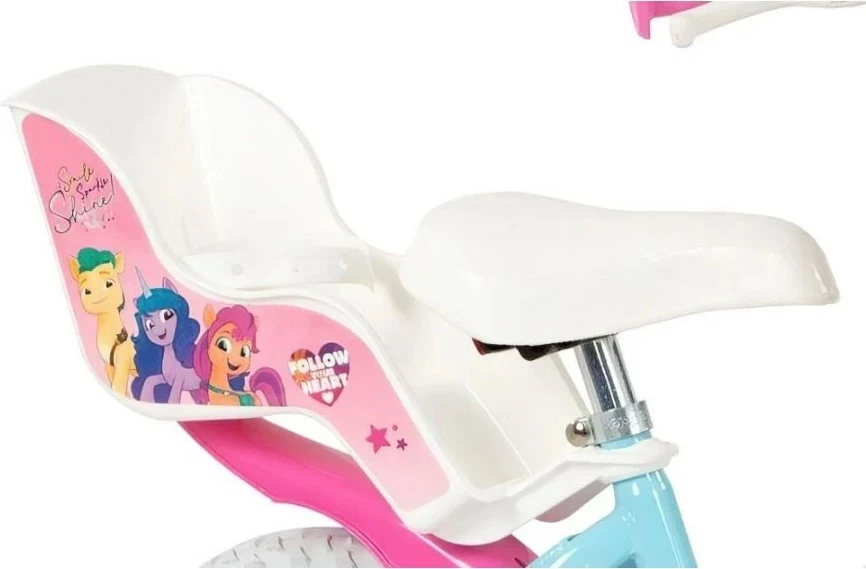 Biçikletë fëmijësh TOIMSA My Little Pony 12", 4 rrota, Rozë/Kaltër