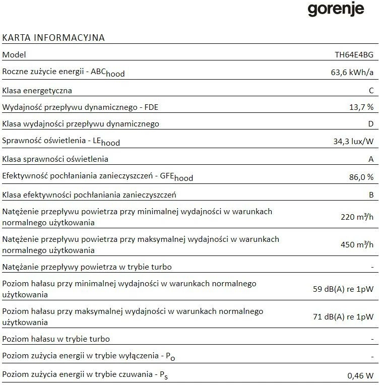 Aspirator teleskopik Gorenje TH64E4BG, 60 cm, i zi