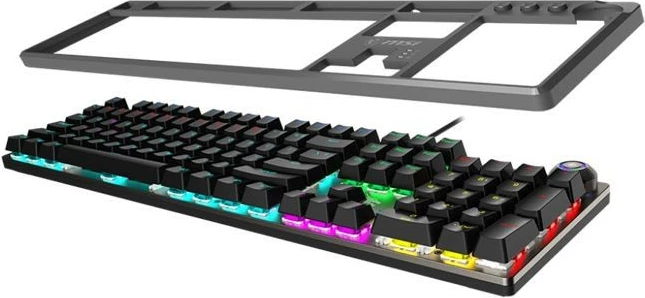 Tastierë mekanike MSI FORGE GK310, RGB, me tela, e zezë