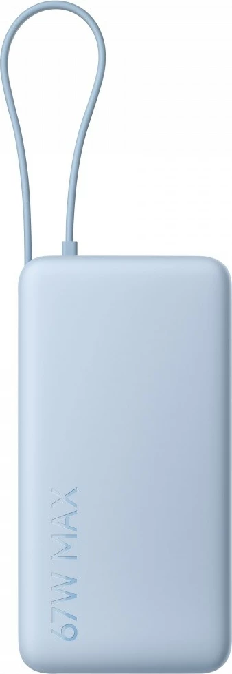 Power bank Xiaomi 67W Power Bank 20000 20000mAh, kabllo USB-C e integrume, Ice Blue