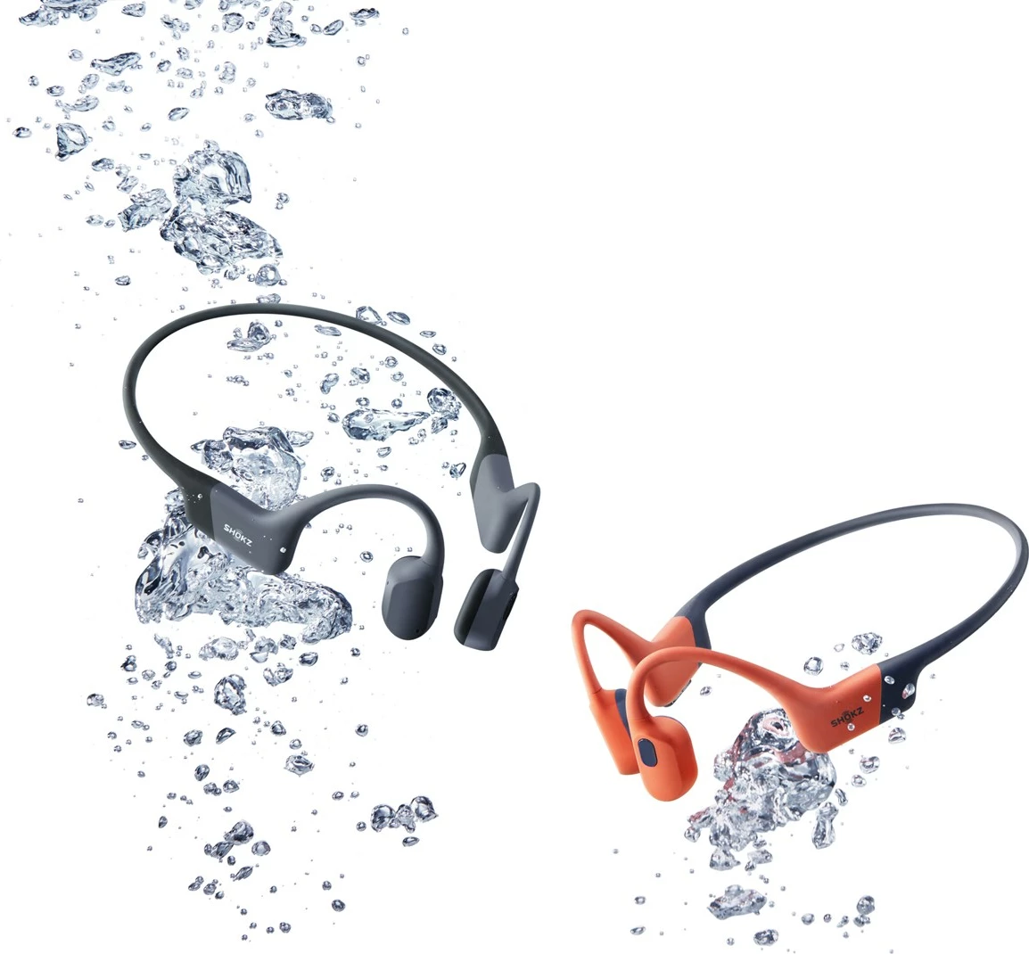 Kufje sportive pa tela SHOKZ OpenSwim Pro, 32 GB, Bluetooth, Gri