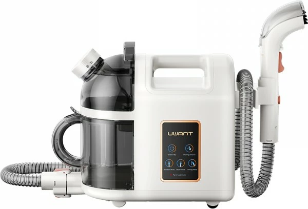 Fshesë me korrent me avull Uwant B200, 1900W, 12kPa, depo 1.5L+1.5L, kabllo 4m, zorrë 1.5m, e bardhë/zezë