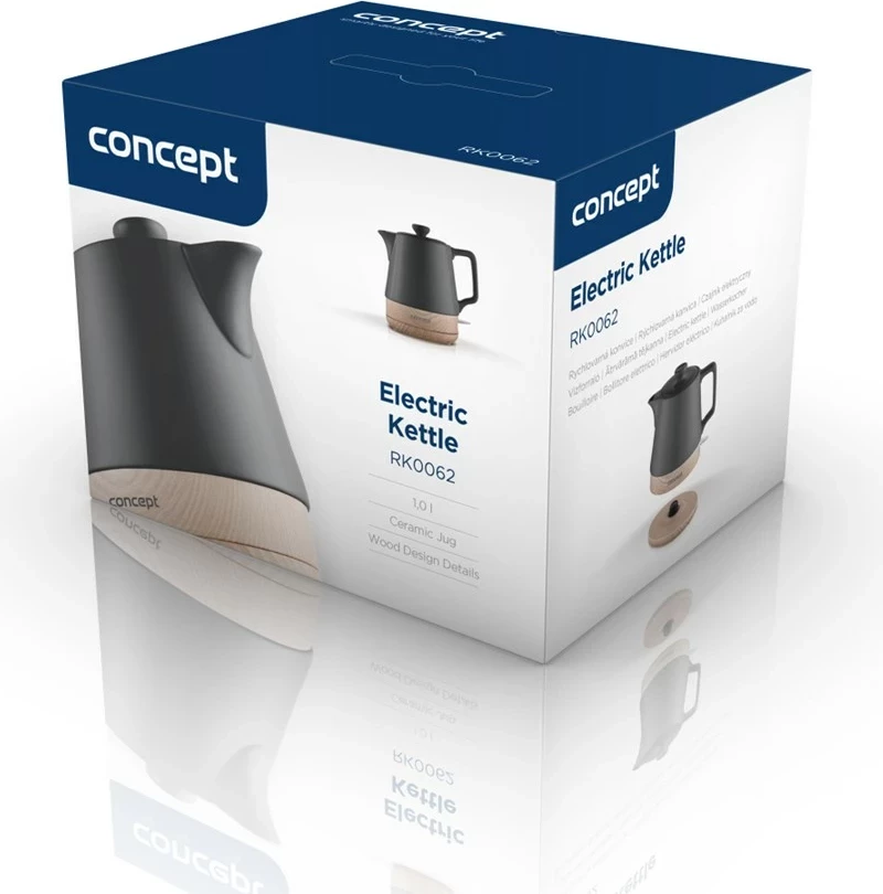 Ibrik elektrik Concept RK0062, 1L, 1200W, Antracit, Dru