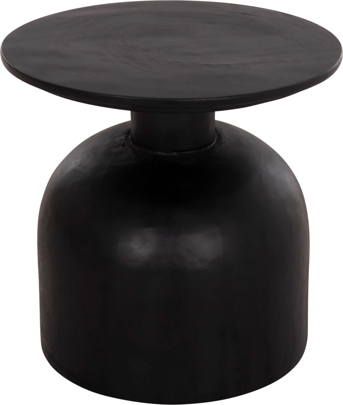 Tavolinë anësore rrethore PUMBE-s, dru suar i fortë, ngjyrë e zezë, FH9892.12, 40x40cm