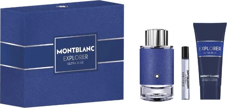 Set Eau de Parfum për meshkuj Mont Blanc Explorer Ultra Blue 100ml + 7.5ml + 100ml