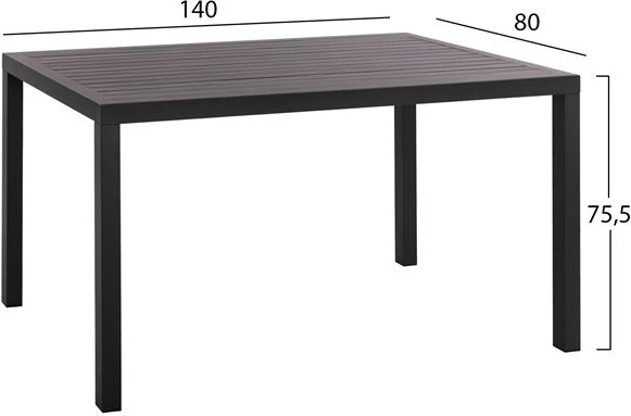 Set kopshti tavolinë & karrige Leon FH10531, 5 pjesë, hiri