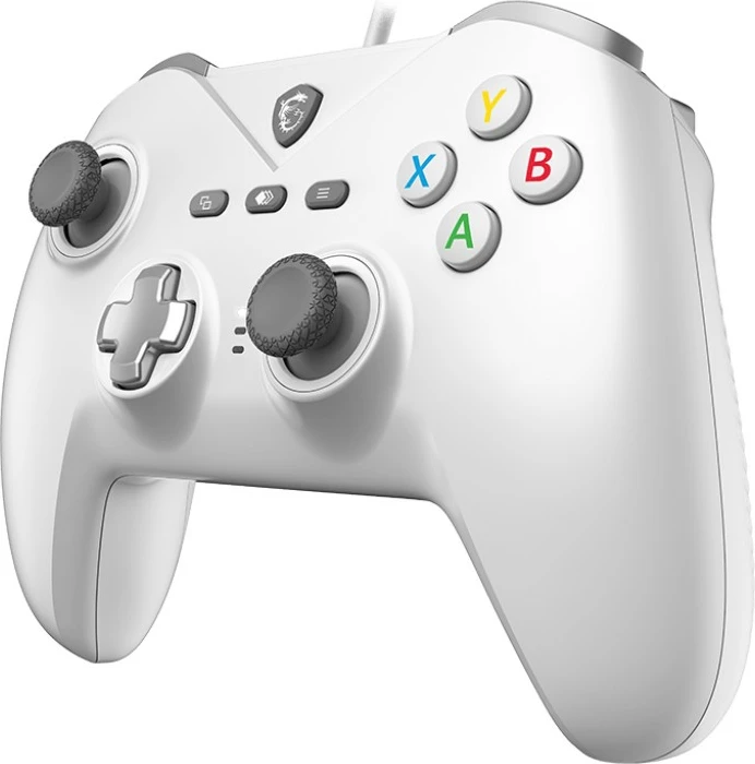 Gamepad MSI Force GC200, me tel USB, Hall-effect triggers, vibër, për PC/Android, kabllo 2 m, i bardhë