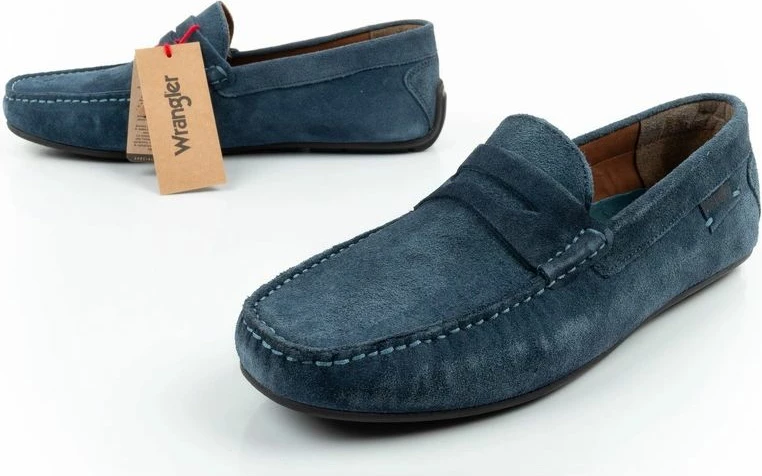 Këpucë meshkuj Wrangler Maifield Suede, navy blue