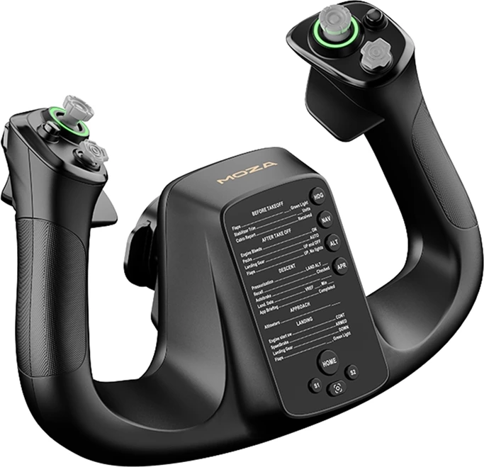 Volant fluturimi (yoke), Moza Racing, MFY Yoke AS012, deri 34 inpute, Hall sensor joystick, RGB, PC