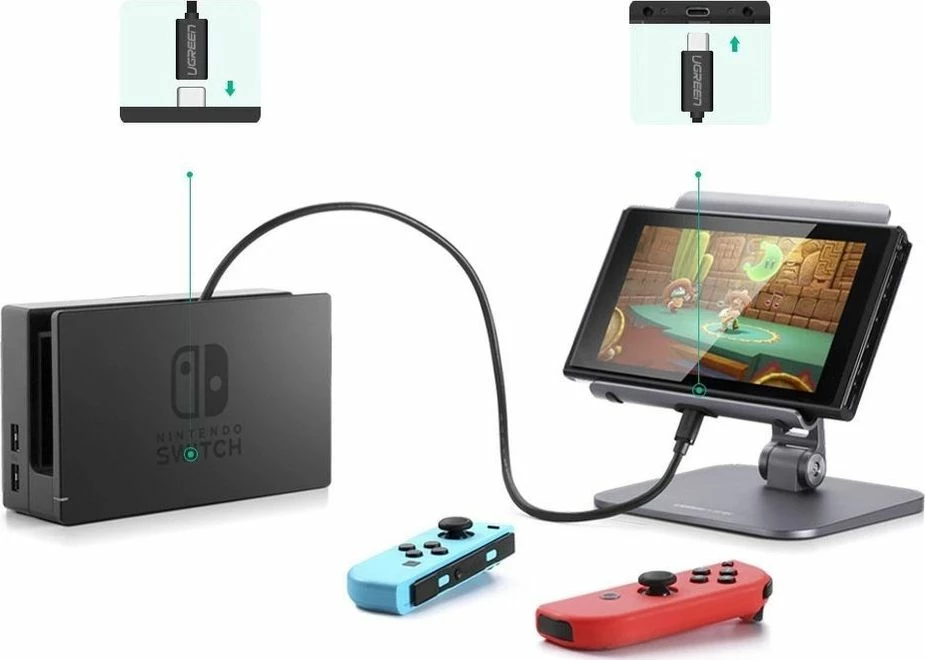Kabllo zgjatëse USB-C në USB-C Ugreen 40574 0.5 m 5 Gbps E zezë