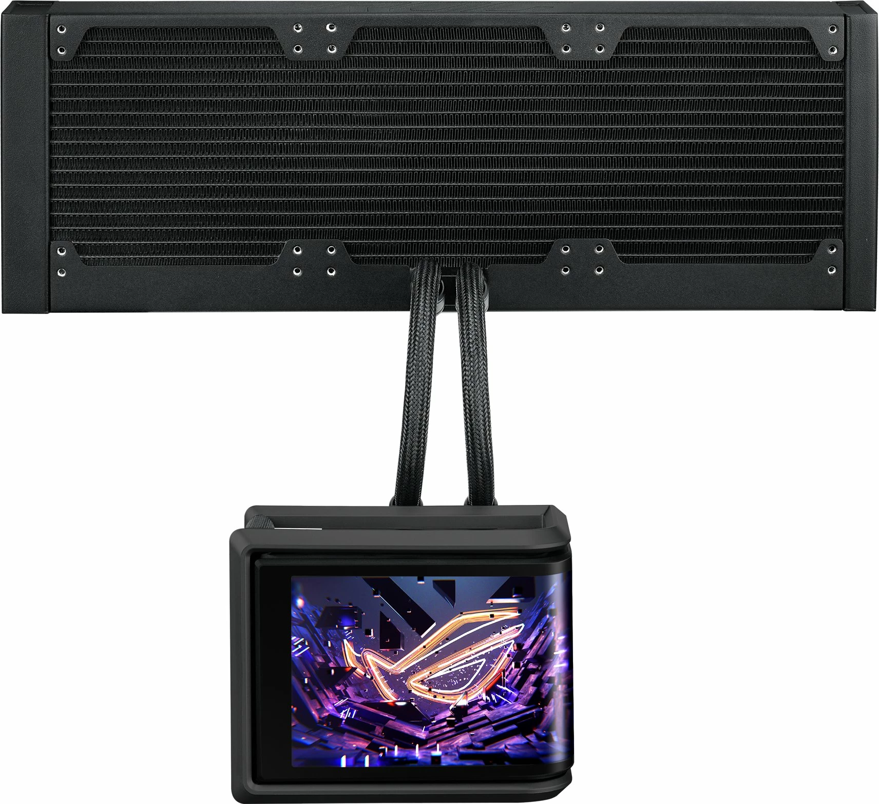 Ftohës me ujë CPU Asus ROG Ryuo IV SLC 360 ARGB 360mm (90RC0151-B0EAY0), me 3 ventilatorë 120mm