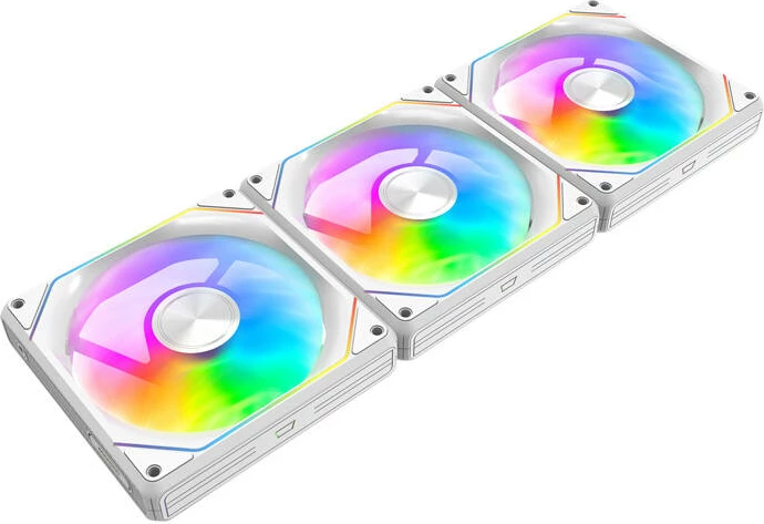 Set ventilatorësh kompjuteri Darkflash Gauss G24 3IN1, ARGB, të bardhë