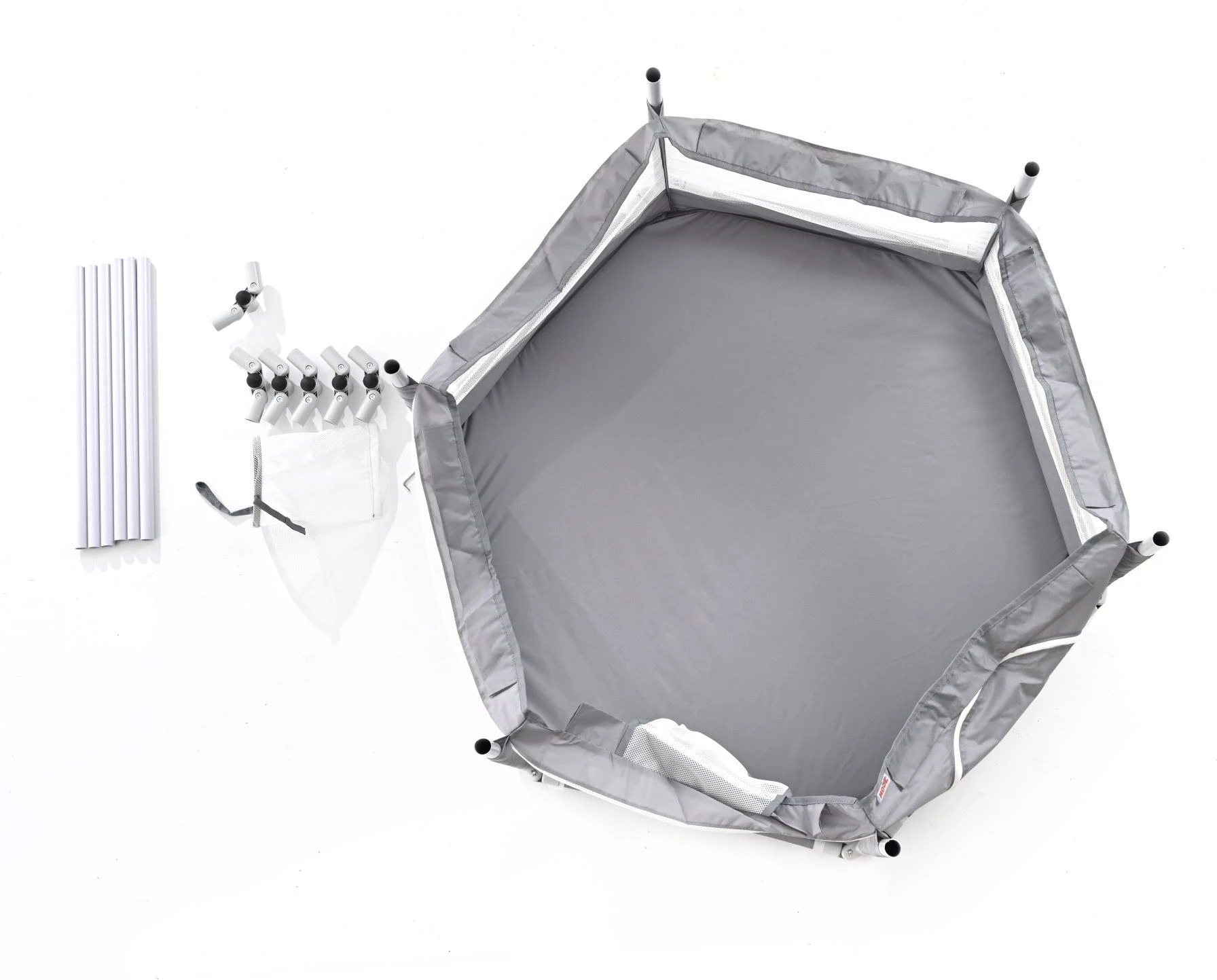 Pishinë me topa për fëmijë, ngjyrë gri, Evila Originals