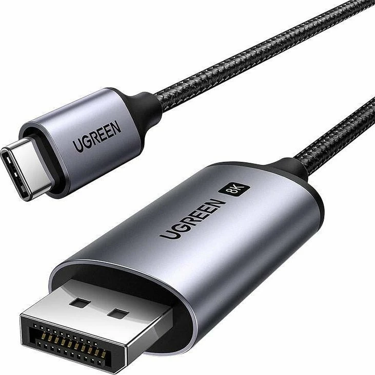 Kabllo USB-C në DisplayPort Ugreen CM556 3 m 8K, e zezë