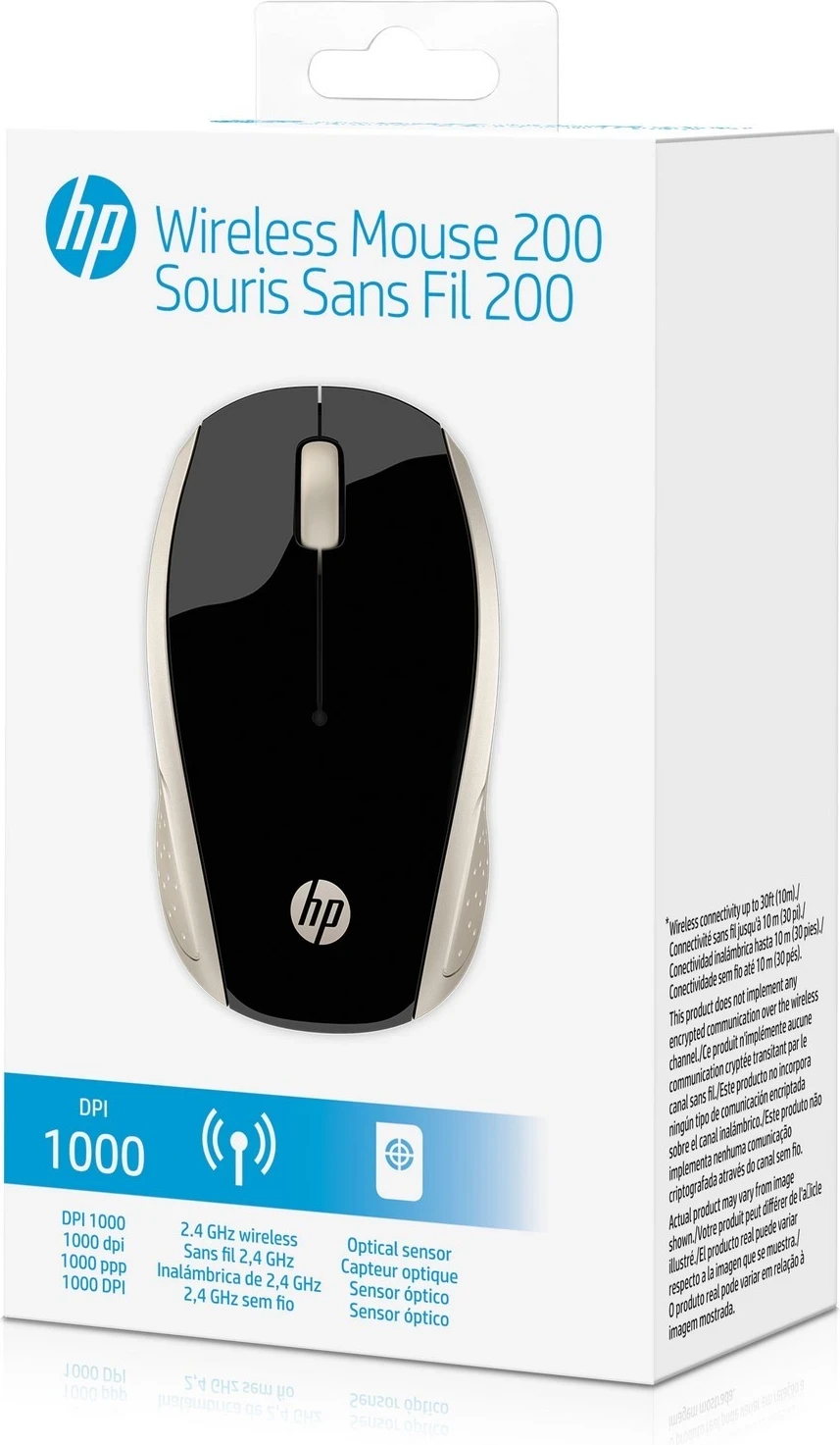 Maus wireless HP 200, 1000dpi, i zi/ari