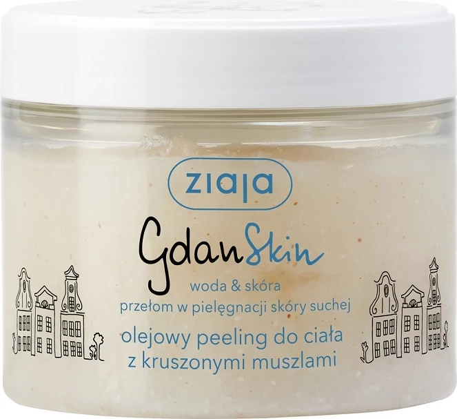 Skrab trupi për femra Ziaja GdanSkin Oil Body Scrub with Crushed Shells, 300ml