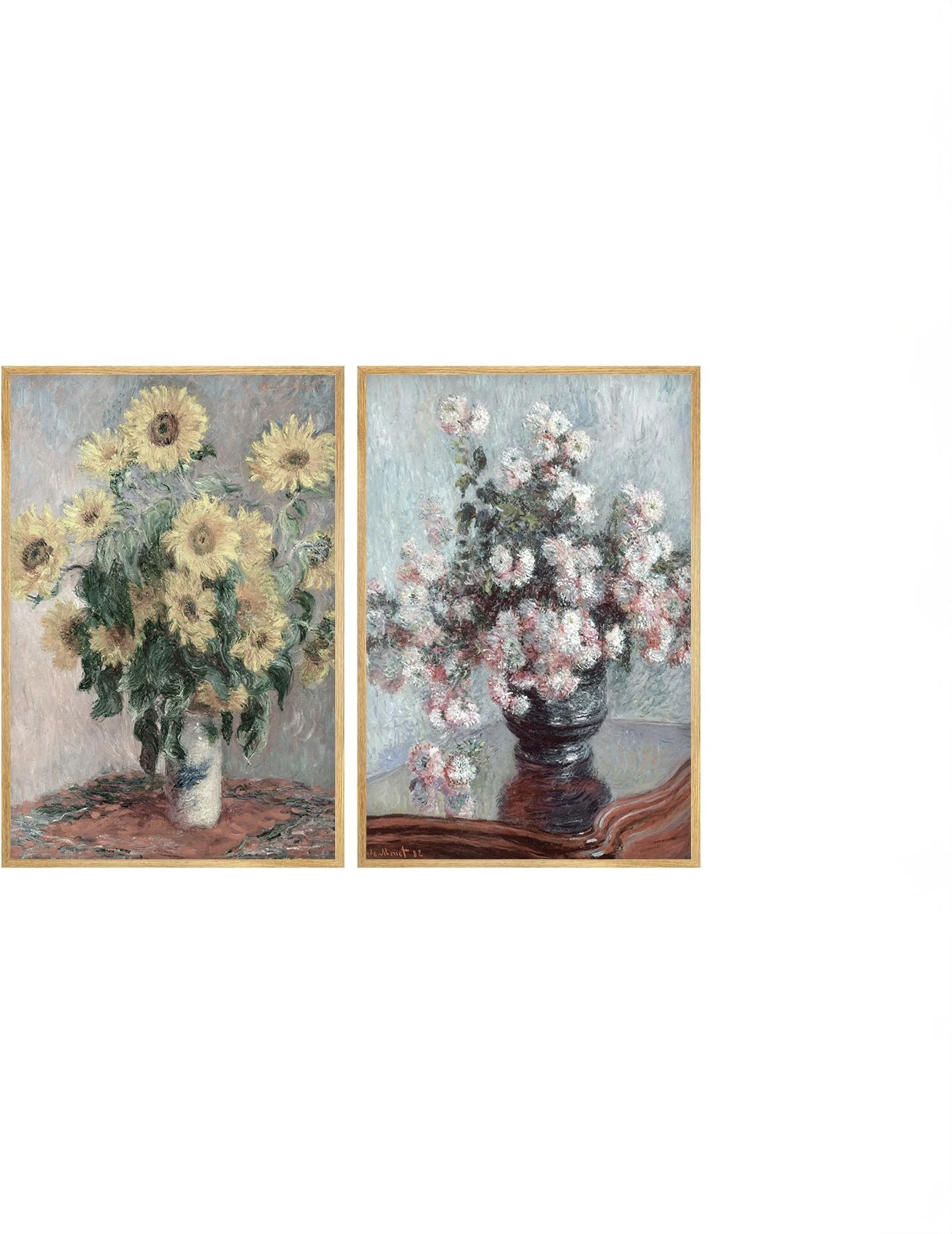 Piktura dekorative me kornizë MDF (2 copë), Wallity, Huhu279, 30x40 cm