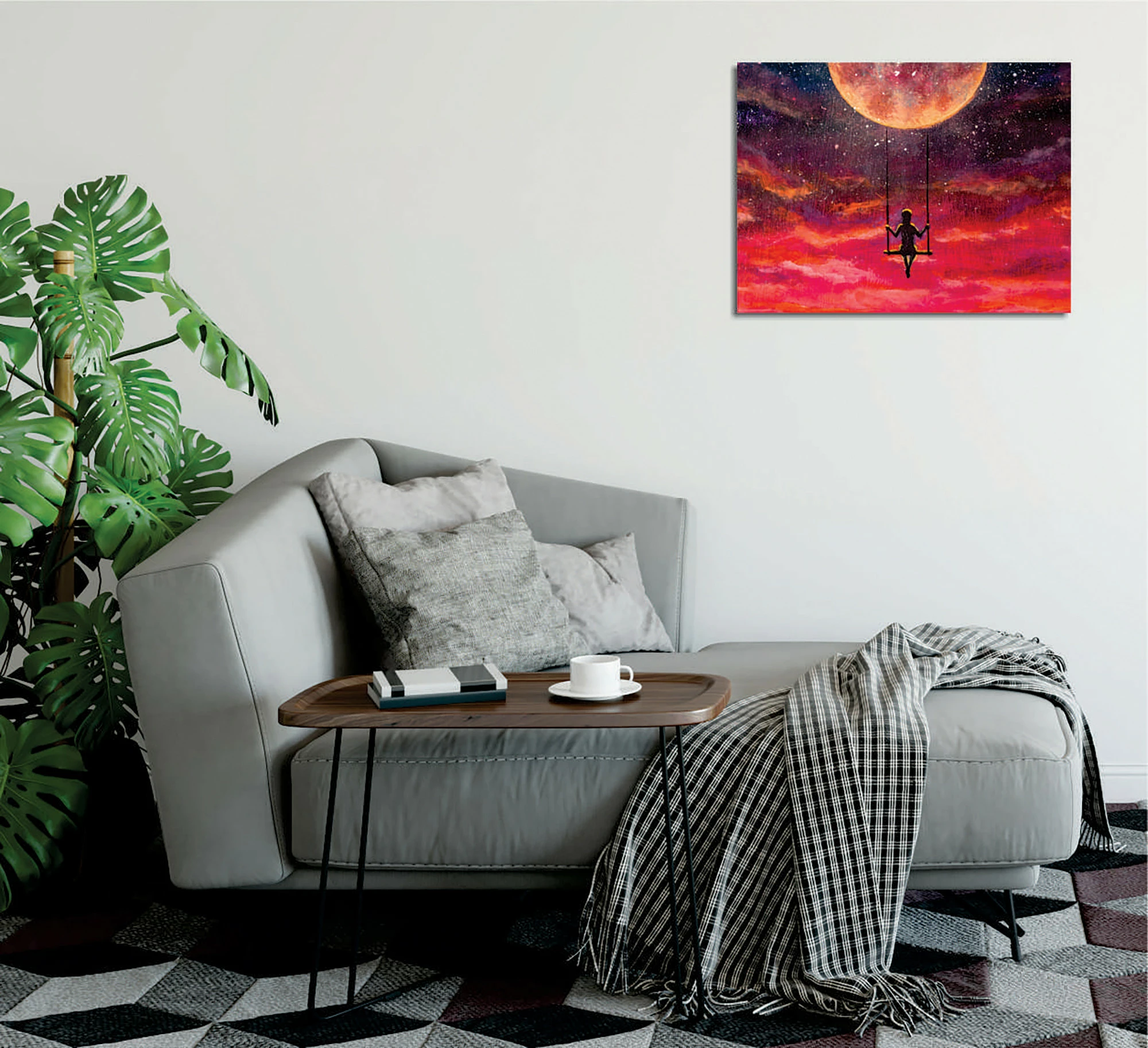 Pikturë dekorative në kanavacë Wallity, DC427, shumëngjyrëshe, 30x40cm