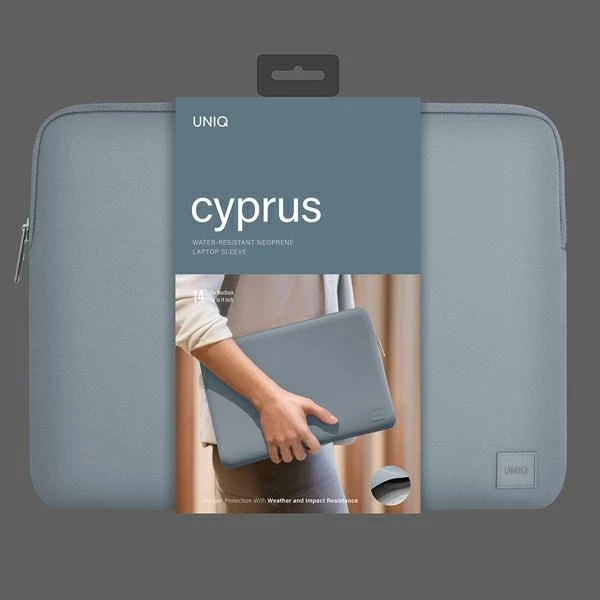 Mbështjellës laptopi, UNIQ, Cyprus Uni000679-0, 14", neopren, blu e çelët