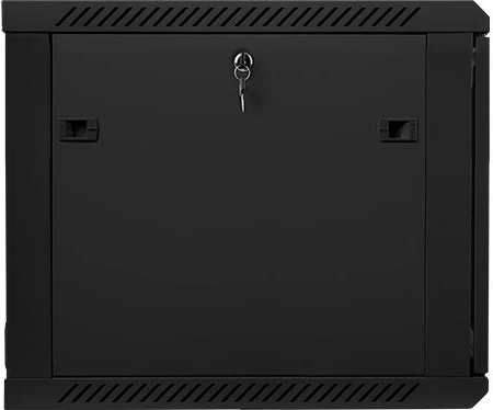 Kasë muri Lanberg WF01-6609-10B, 19", 9U, 600x600mm, derë xhami, e zezë
