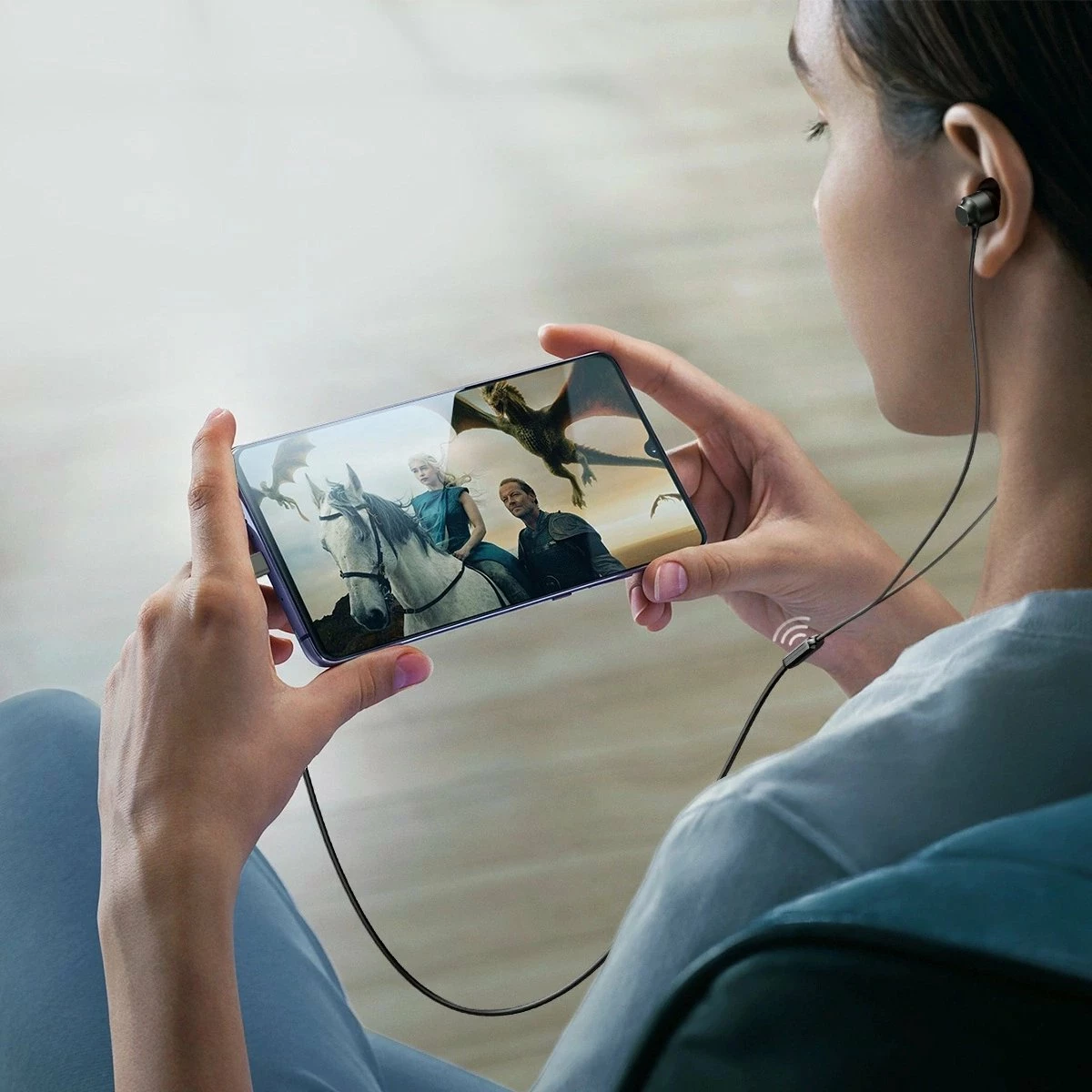 Kufje Joyroom JR-EC06 USB-C me mikrofon, 1.2 m, gri (JYR908)