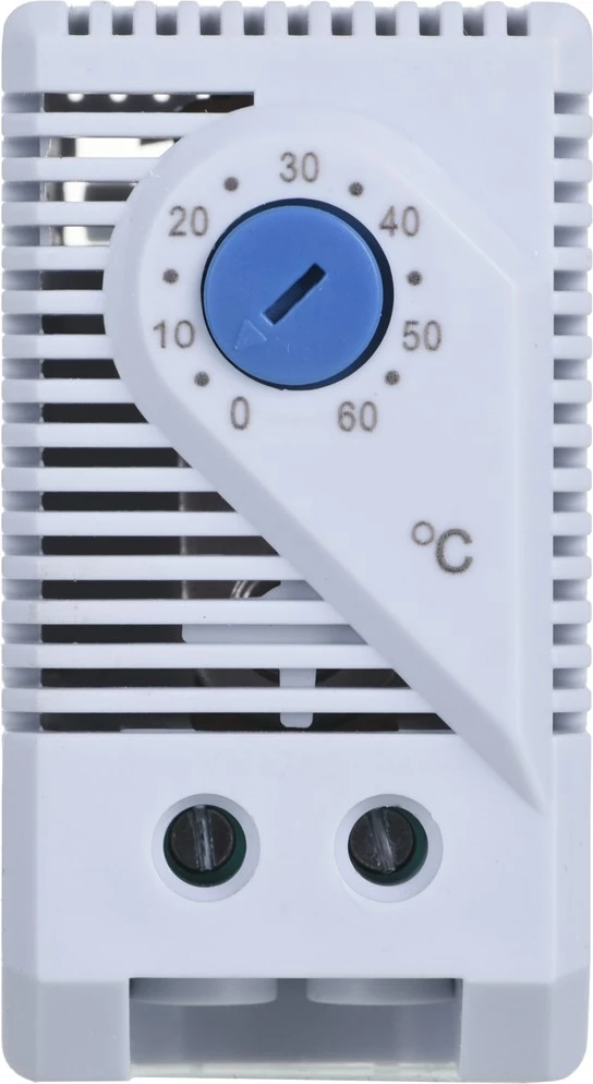Termostat ALANTEC KTS, kontroll rrotullues, plastikë, gri