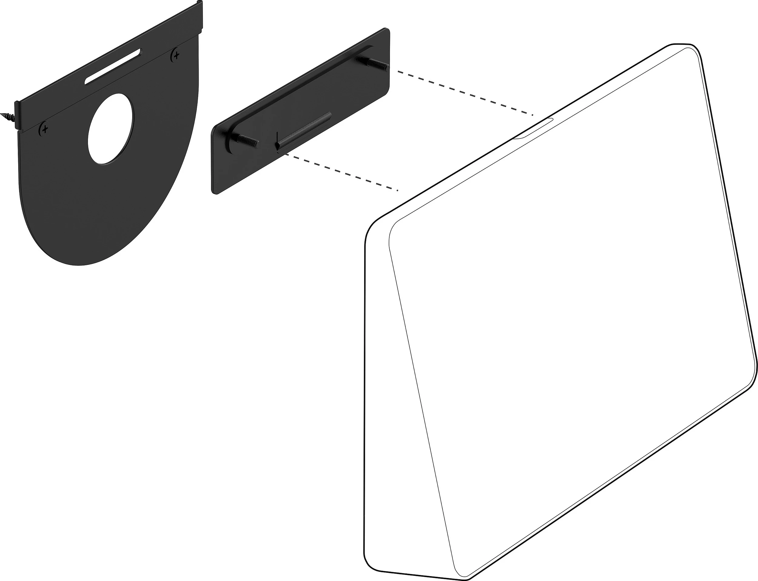 Mbajtëse muri Logitech Tap për videokonferenca, e zezë