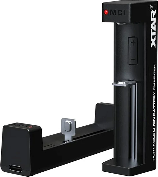 Karikues baterie XTAR MC1C, 1 slot, Li-Ion, USB-C, Zi
