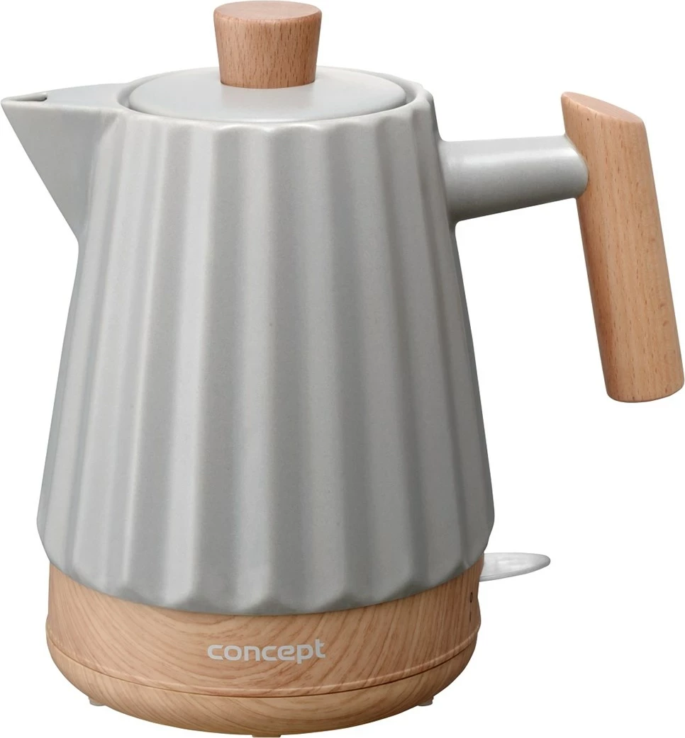 Çajnik elektrik Concept RK0091, 1.5 l, Gri e lehtë