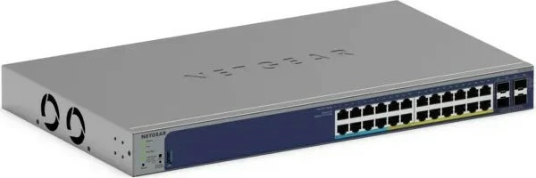 Switch NETGEAR 28-portë 1G Smart PoE, gri